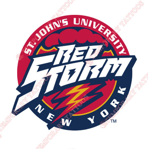 St. Johns Red Storm Customize Temporary Tattoos Stickers NO.6360